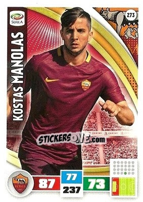 Sticker Kostas Manolas - Calciatori 2016-2017. Adrenalyn XL n. 273 - Panini