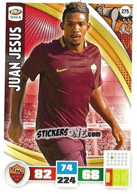 Sticker Juan Jesus - Calciatori 2016-2017. Adrenalyn XL n. 275 - Panini