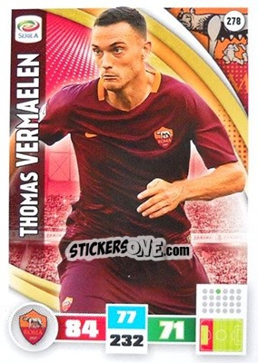 Sticker Thomas Vermaelen - Calciatori 2016-2017. Adrenalyn XL n. 278 - Panini