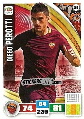 Sticker Diego Perotti - Calciatori 2016-2017. Adrenalyn XL n. 283 - Panini