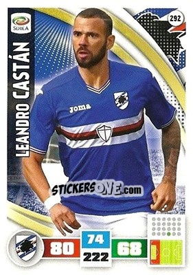 Sticker Leandro Castán - Calciatori 2016-2017. Adrenalyn XL n. 292 - Panini