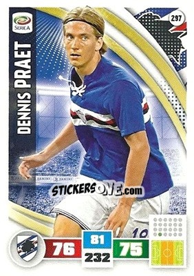 Sticker Dennis Praet - Calciatori 2016-2017. Adrenalyn XL n. 297 - Panini