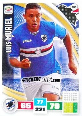 Sticker Luis Muriel - Calciatori 2016-2017. Adrenalyn XL n. 305 - Panini