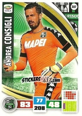 Figurina Andrea Consigli - Calciatori 2016-2017. Adrenalyn XL - Panini