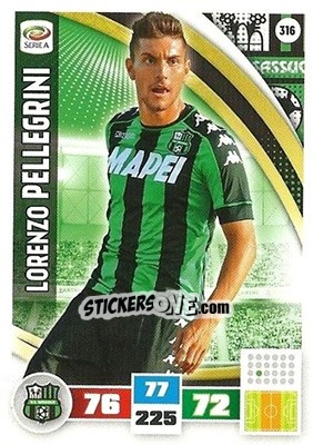Sticker Lorenzo Pellegrini - Calciatori 2016-2017. Adrenalyn XL n. 316 - Panini