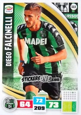 Sticker Diego Falcinelli - Calciatori 2016-2017. Adrenalyn XL n. 322 - Panini