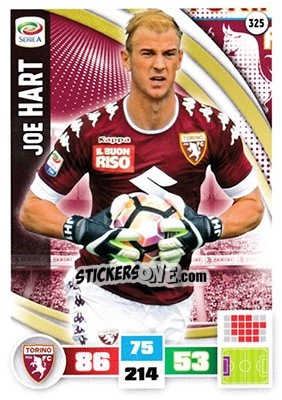Sticker Joe Hart - Calciatori 2016-2017. Adrenalyn XL n. 325a - Panini