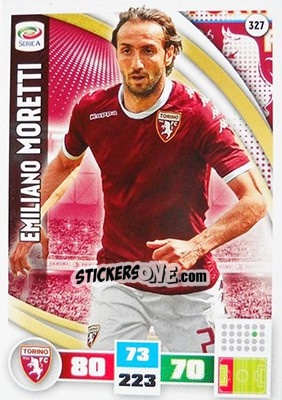 Sticker Emiliano Moretti - Calciatori 2016-2017. Adrenalyn XL n. 327 - Panini