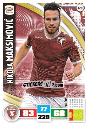 Sticker Nikola Maksimovic - Calciatori 2016-2017. Adrenalyn XL n. 328 - Panini