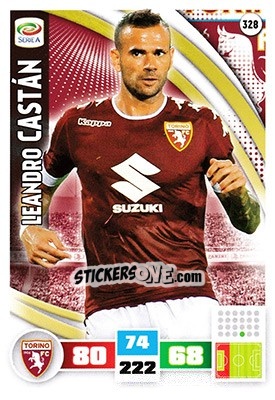 Sticker Leandro Castán - Calciatori 2016-2017. Adrenalyn XL n. 328a - Panini