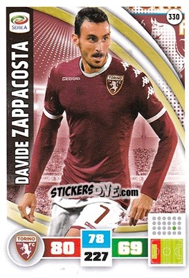 Sticker Davide Zappacosta - Calciatori 2016-2017. Adrenalyn XL n. 330 - Panini