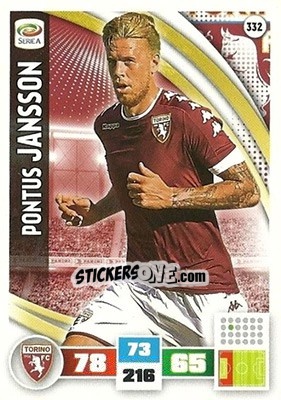 Sticker Pontus Jansson - Calciatori 2016-2017. Adrenalyn XL n. 332 - Panini