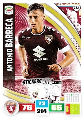 Sticker Antonio Barreca - Calciatori 2016-2017. Adrenalyn XL n. 332a - Panini