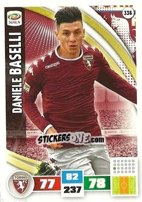 Sticker Daniele Baselli - Calciatori 2016-2017. Adrenalyn XL n. 336 - Panini