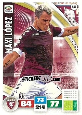 Sticker Maxi López - Calciatori 2016-2017. Adrenalyn XL n. 341 - Panini