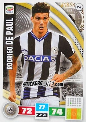 Sticker Rodrigo de Paul - Calciatori 2016-2017. Adrenalyn XL n. 352 - Panini