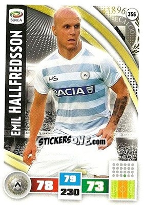 Sticker Emil Hallfredsson - Calciatori 2016-2017. Adrenalyn XL n. 356 - Panini