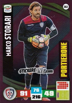 Cromo Marco Storari - Calciatori 2016-2017. Adrenalyn XL n. 362 - Panini