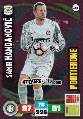 Sticker Samir Handanovic - Calciatori 2016-2017. Adrenalyn XL n. 364 - Panini