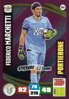 Sticker Federico Marchetti - Calciatori 2016-2017. Adrenalyn XL n. 365 - Panini