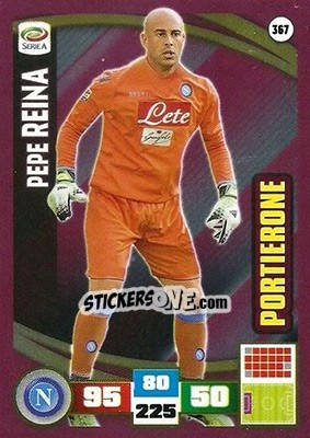 Sticker Pepe Reina - Calciatori 2016-2017. Adrenalyn XL n. 367 - Panini