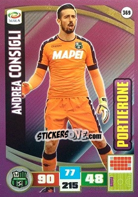 Sticker Andrea Consigli - Calciatori 2016-2017. Adrenalyn XL n. 369 - Panini