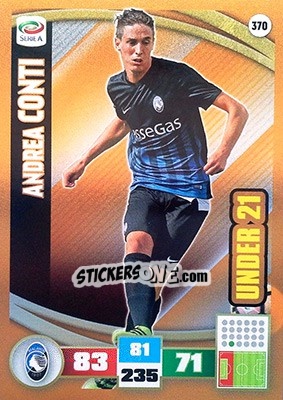 Sticker Andrea Conti - Calciatori 2016-2017. Adrenalyn XL n. 370 - Panini