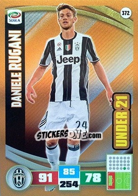 Sticker Daniele Rugani - Calciatori 2016-2017. Adrenalyn XL n. 372 - Panini