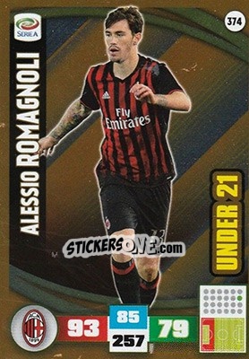 Sticker Alessio Romagnoli - Calciatori 2016-2017. Adrenalyn XL n. 374 - Panini