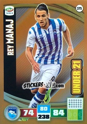 Sticker Rey Manaj - Calciatori 2016-2017. Adrenalyn XL n. 375 - Panini
