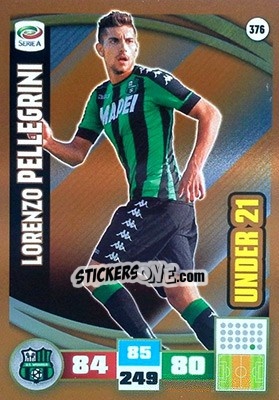 Sticker Lorenzo Pellegrini - Calciatori 2016-2017. Adrenalyn XL n. 376 - Panini