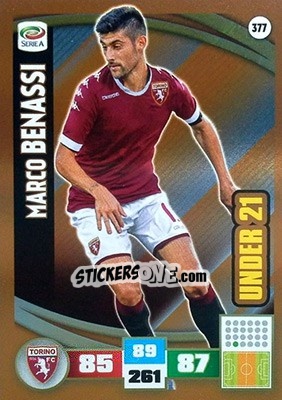 Sticker Marco Benassi - Calciatori 2016-2017. Adrenalyn XL n. 377 - Panini