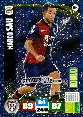 Sticker Marco Sau - Calciatori 2016-2017. Adrenalyn XL n. 384 - Panini
