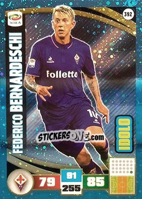 Sticker Federico Bernardeschi - Calciatori 2016-2017. Adrenalyn XL n. 392 - Panini