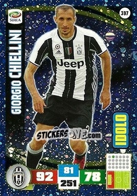 Sticker Giorgio Chiellini - Calciatori 2016-2017. Adrenalyn XL n. 397 - Panini