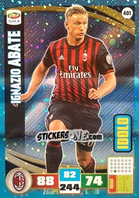 Sticker Ignazio Abate - Calciatori 2016-2017. Adrenalyn XL n. 401 - Panini