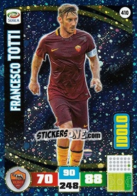 Sticker Francesco Totti - Calciatori 2016-2017. Adrenalyn XL n. 410 - Panini