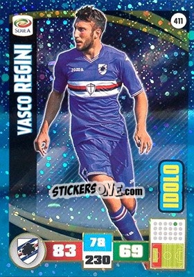 Sticker Vasco Regini - Calciatori 2016-2017. Adrenalyn XL n. 411 - Panini