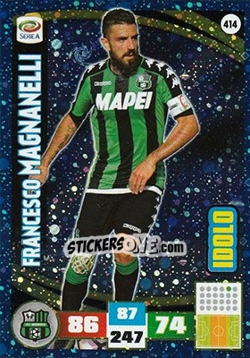 Sticker Francesco Magnanelli - Calciatori 2016-2017. Adrenalyn XL n. 414 - Panini