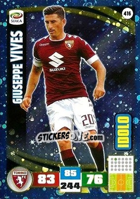 Sticker Giuseppe Vives - Calciatori 2016-2017. Adrenalyn XL n. 416 - Panini