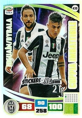 Sticker Higuaín / Dybala - Calciatori 2016-2017. Adrenalyn XL n. 430 - Panini