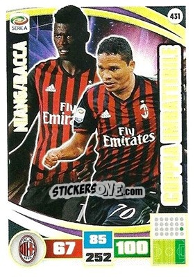 Sticker M'Baye Niang / bacca - Calciatori 2016-2017. Adrenalyn XL n. 431 - Panini