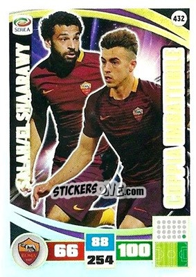 Sticker Mohamed Salah / Stephan El Shaarawy - Calciatori 2016-2017. Adrenalyn XL n. 432 - Panini
