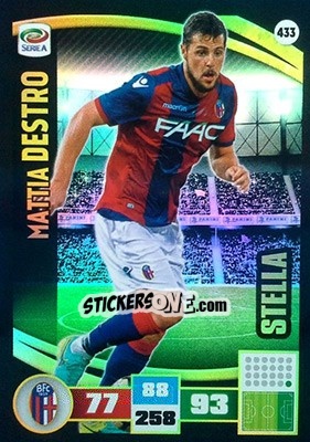 Sticker Mattia Destro - Calciatori 2016-2017. Adrenalyn XL n. 433 - Panini