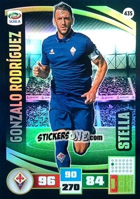 Figurina Gonzalo Rodríguez - Calciatori 2016-2017. Adrenalyn XL - Panini