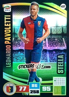 Sticker Leonardo Pavoletti - Calciatori 2016-2017. Adrenalyn XL n. 437 - Panini