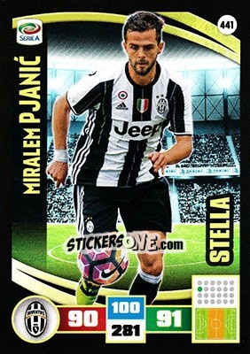 Sticker Miralem Pjanic - Calciatori 2016-2017. Adrenalyn XL n. 441 - Panini