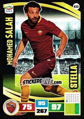 Sticker Mohamed Salah - Calciatori 2016-2017. Adrenalyn XL n. 450 - Panini
