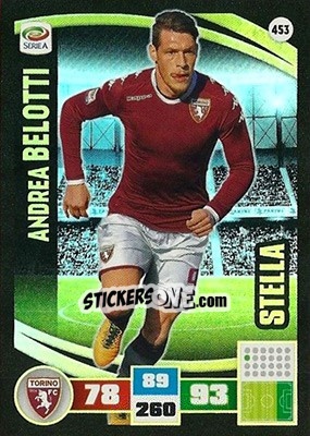 Sticker Andrea Belotti - Calciatori 2016-2017. Adrenalyn XL n. 453 - Panini