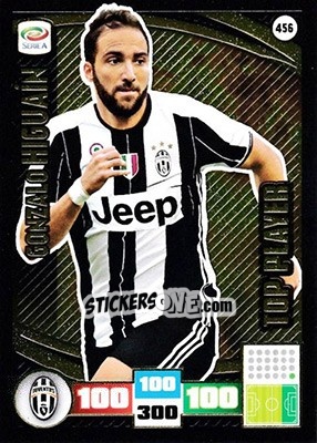 Sticker Gonzalo Higuaín - Calciatori 2016-2017. Adrenalyn XL n. 456 - Panini